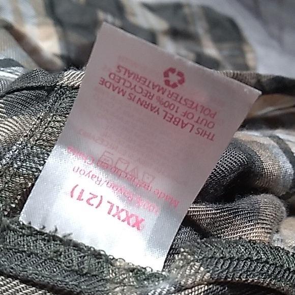 No Boundaries Jr's Button Front Plaid Shirt XXL 21 - Picture 6 of 6